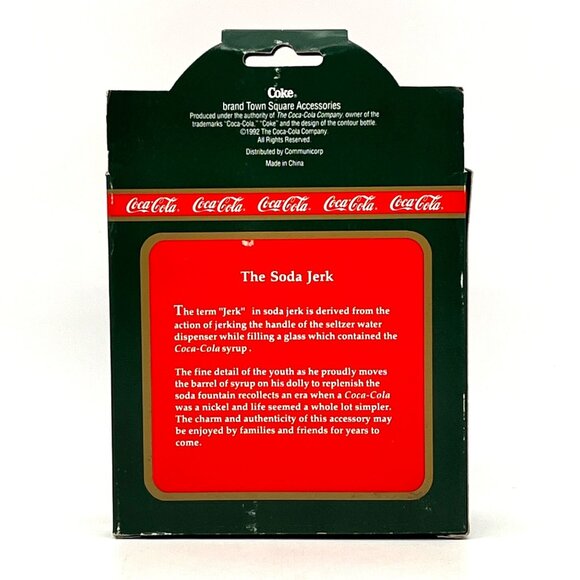 Coca-Cola Town Square Collection The Soda Jerk Figurine Vintage 1992 Item 64316 - Picture 2 of 9